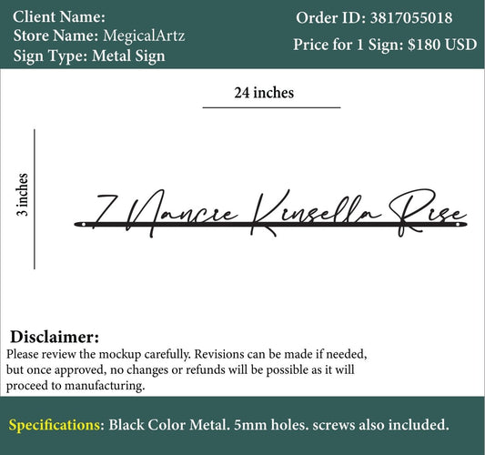 Custom Metal Sign - Rohit - Custom Logo Sign
