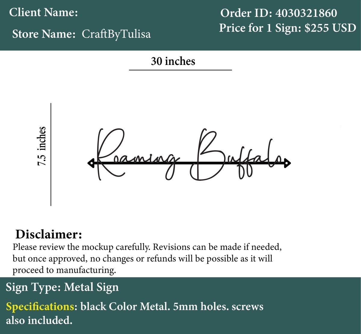 custom Metal sign - Shopify - Ronald - Custom Logo Sign - custom Metal sign - Shopify - Ronald