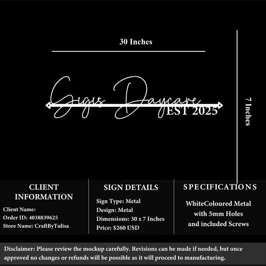 Custom Metal Sign - Vince - Custom Logo Sign - Custom Metal Sign - Vince