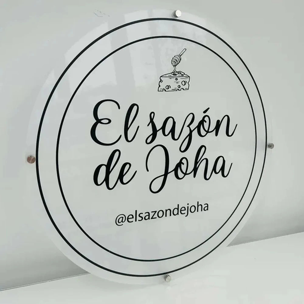 Logo Acrylic Sign - Personalized Boutique Logo Sign for Door & Office Wall