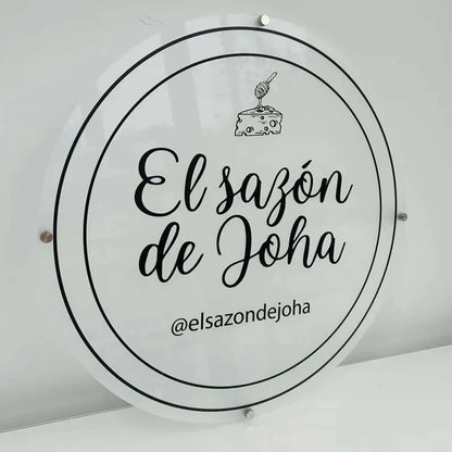 Logo Acrylic Sign - Personalized Boutique Logo Sign for Door & Office Wall