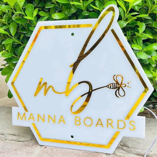 Logo Acrylic Sign - Custom Cut LED Backlit Office Wall Logo