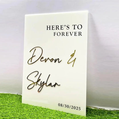 Welcome to Our Wedding Sign - Personalized "Our Love Story” Board