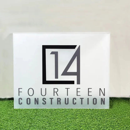 Custom Logo Sign for Wall - Rectangular Acrylic Business Logo Sign