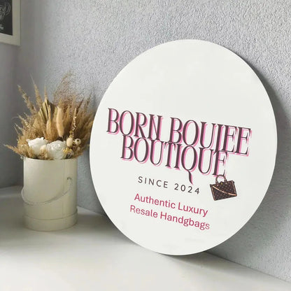 Logo Acrylic Sign - Personalized Boutique Logo Sign for Door & Office Wall