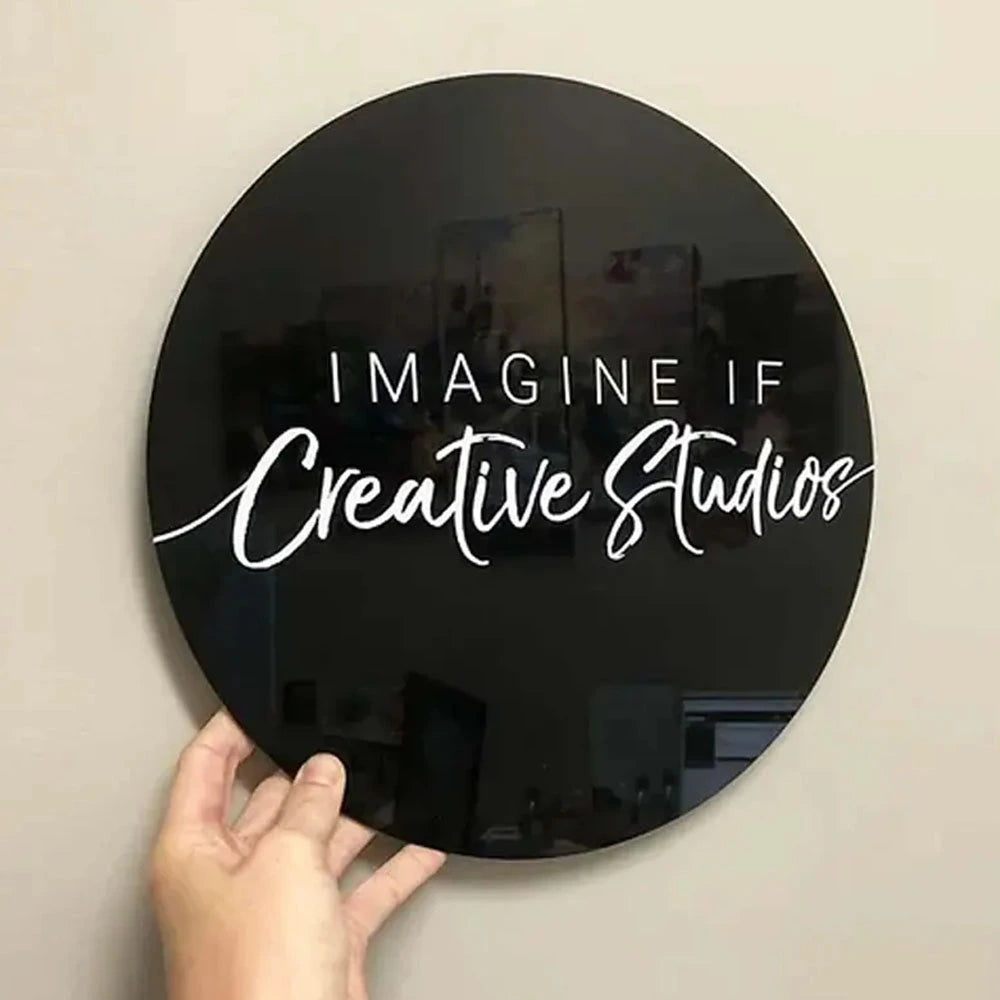Logo Acrylic Sign - Personalized Boutique Logo Sign for Door & Office Wall