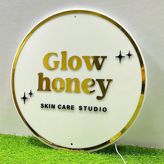 Custom LED Logo Sign - Backlit Acrylic Business Logo for Salon & Spa