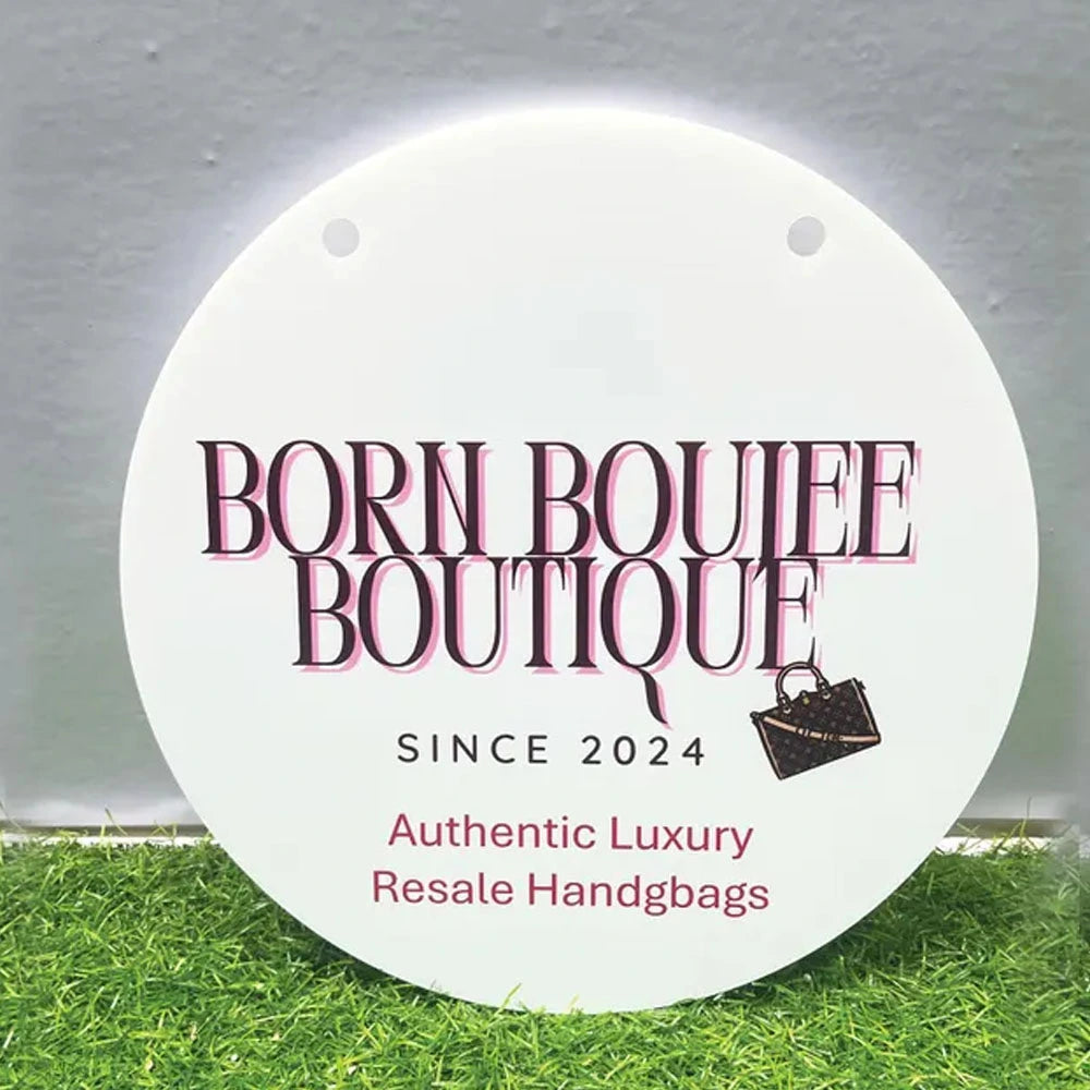 Logo Acrylic Sign - Personalized Boutique Logo Sign for Door & Office Wall