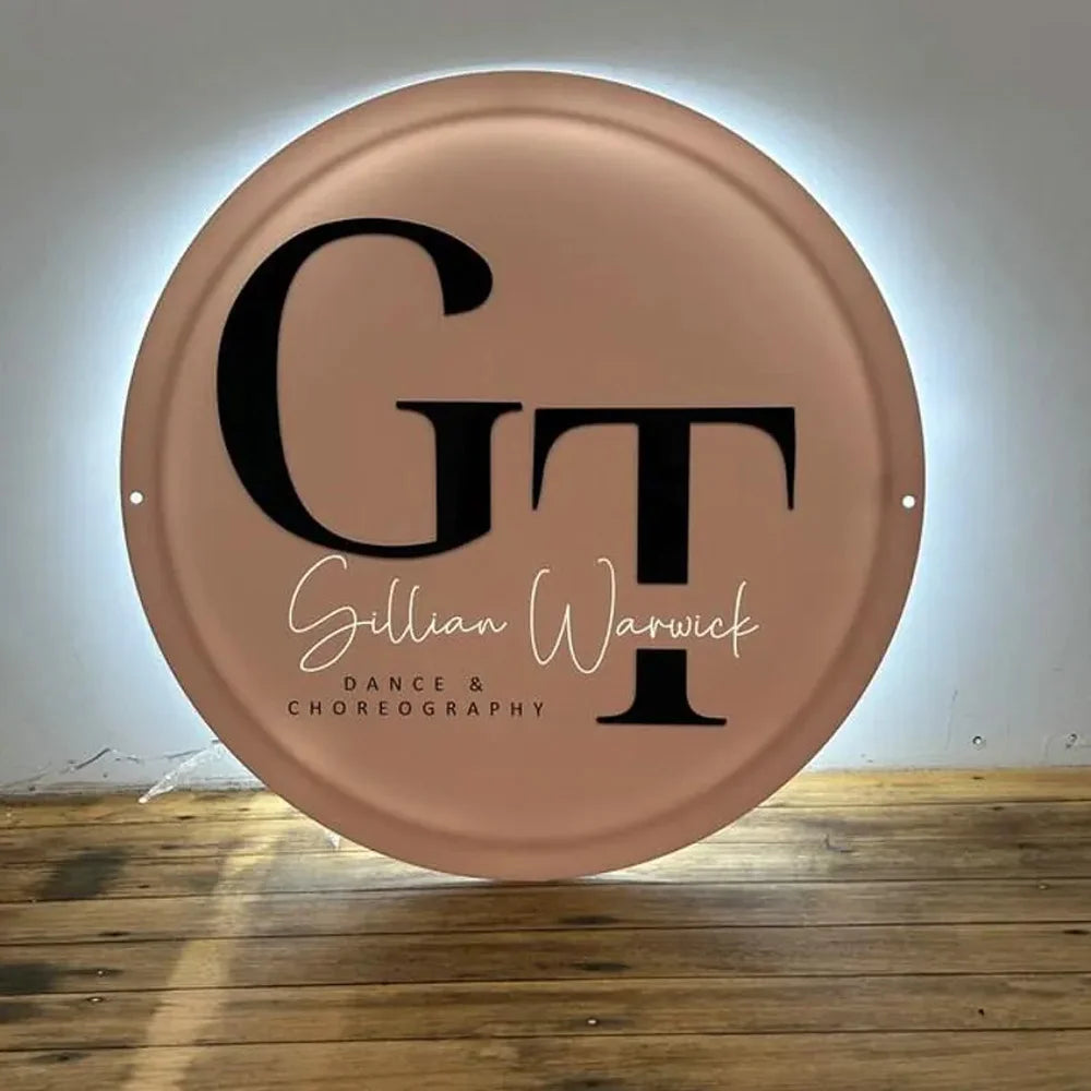 Logo Acrylic Sign - Custom Cut LED Backlit Office Wall Logo