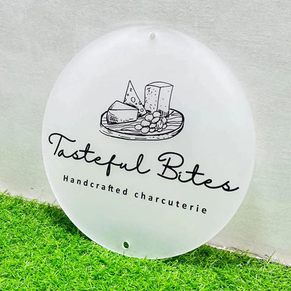 Logo Acrylic Sign - Personalized UV Printed Acrylic Business Logo Wall Decor