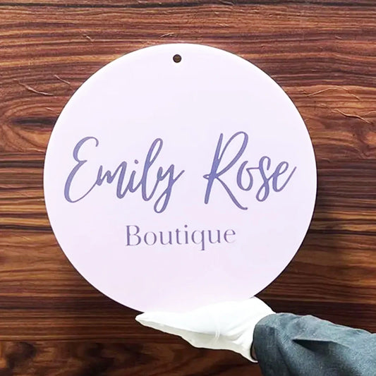 Logo Acrylic Sign - UV Printed & 3D Custom Shape Business Logo Sign