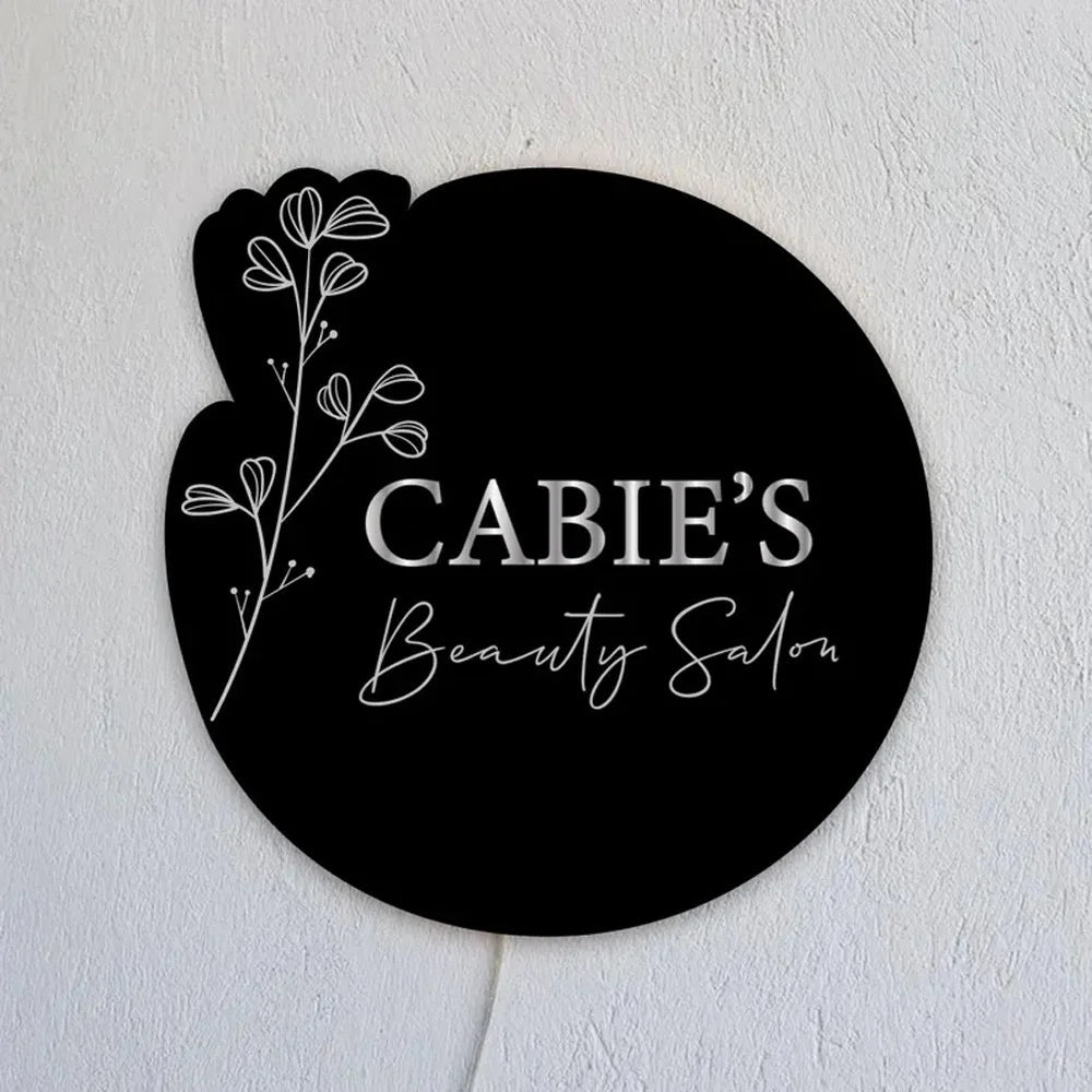 Logo Acrylic Sign - 3D Round Custom Backlit Business Logo Sign - Backlit Business Signs - Custom Logo Sign