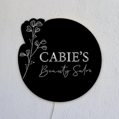 Logo Acrylic Sign - 3D Round Custom Backlit Business Logo Sign - Backlit Business Signs - Custom Logo Sign