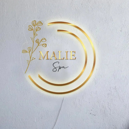Logo Acrylic Sign - 3D Round Custom Backlit Business Logo Sign - Backlit Business Signs - Custom Logo Sign