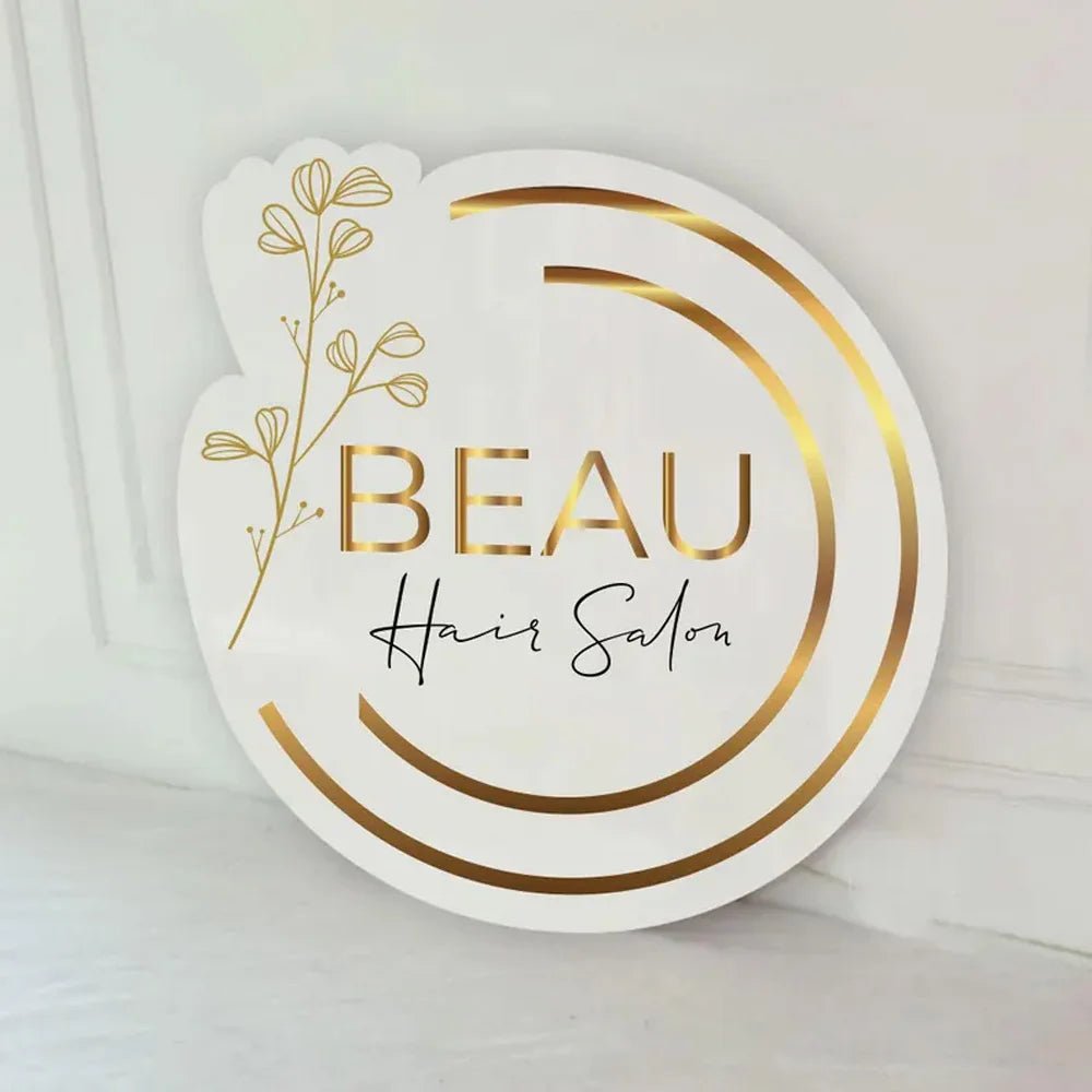 Logo Acrylic Sign - 3D Round Custom Backlit Business Logo Sign - Backlit Business Signs - Custom Logo Sign