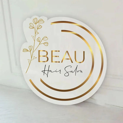Logo Acrylic Sign - 3D Round Custom Backlit Business Logo Sign - Backlit Business Signs - Custom Logo Sign