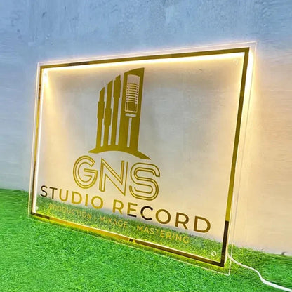 Logo Acrylic Sign - Custom 3D Acrylic Business Logo Sign for Wall - Backlit Business Signs - Custom Logo Sign
