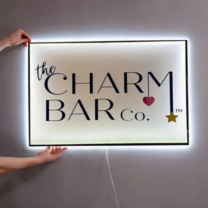 Logo Acrylic Sign - Custom 3D Acrylic Business Logo Sign for Wall - Backlit Business Signs - Custom Logo Sign