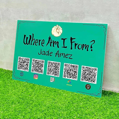 Logo Acrylic Sign - Personalized Shop Logo Sign with QR for Wall Display - UV Printed Business Signs - Custom Logo Sign