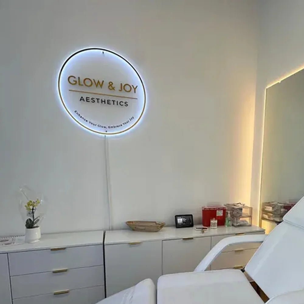 Logo Acrylic Sign - Round UV Printed Backlit Business Logo Sign - Backlit Business Signs - Custom Logo Sign