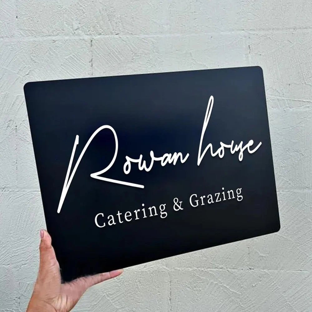 Logo Acrylic Sign - Square Acrylic Business Logo Sign for Office - UV Printed Business Signs - Custom Logo Sign