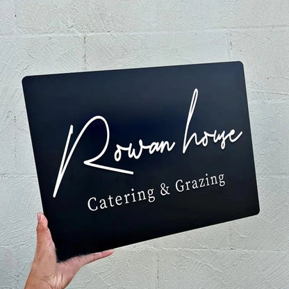 Logo Acrylic Sign - Square Acrylic Business Logo Sign for Office - UV Printed Business Signs - Custom Logo Sign