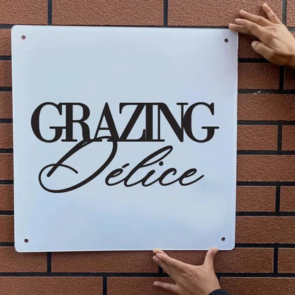 Logo Acrylic Sign - Square Acrylic Business Logo Sign for Office - UV Printed Business Signs - Custom Logo Sign