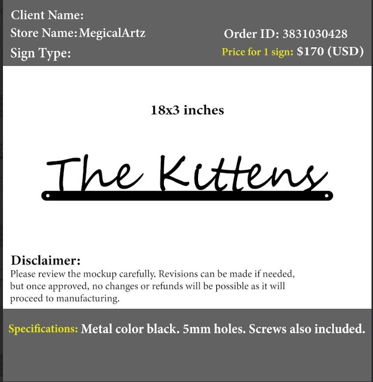 Metal Name Sign - Jill - Custom Logo Sign - Metal Name Sign - Jill