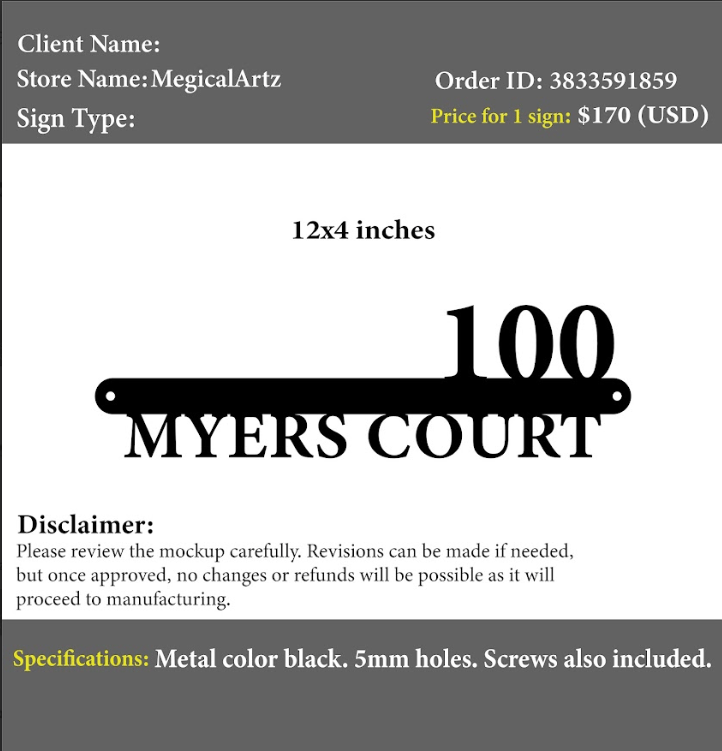 Metal Name Sign ^ Mary Neff - Custom Logo Sign - Metal Name Sign ^ Mary Neff