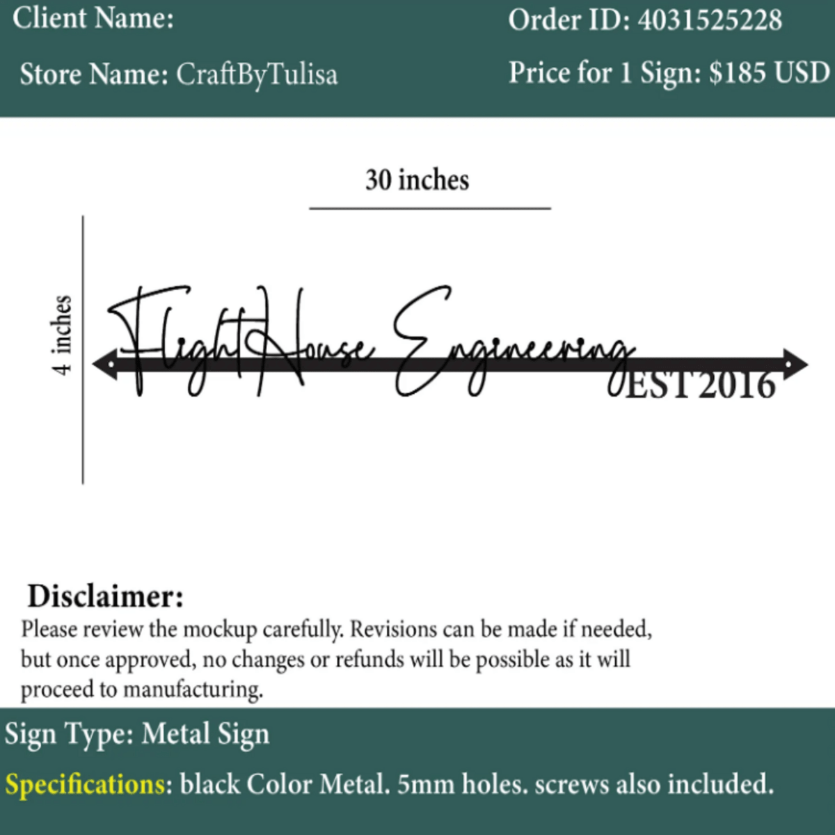 Metal Sign, 4031525228 - Custom Logo Sign - Metal Sign, 4031525228
