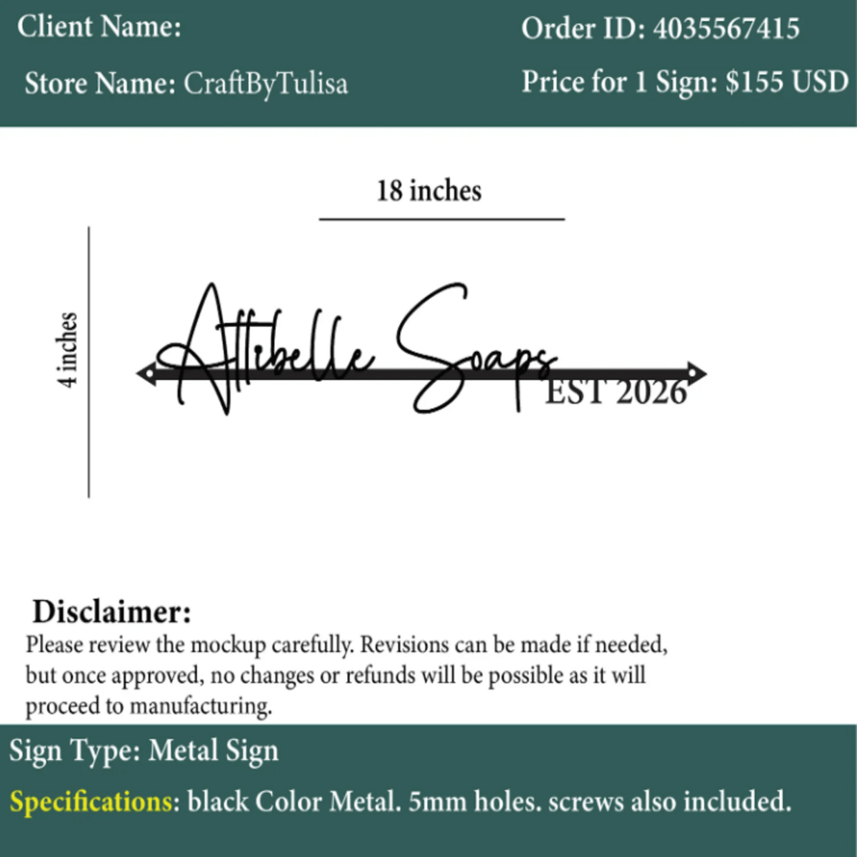 Metal Sign, 4035567415 - Custom Logo Sign - Metal Sign, 4035567415