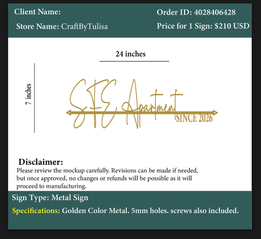 Metal Sign - Ferencz Edina - Custom Logo Sign - Metal Sign - Ferencz Edina