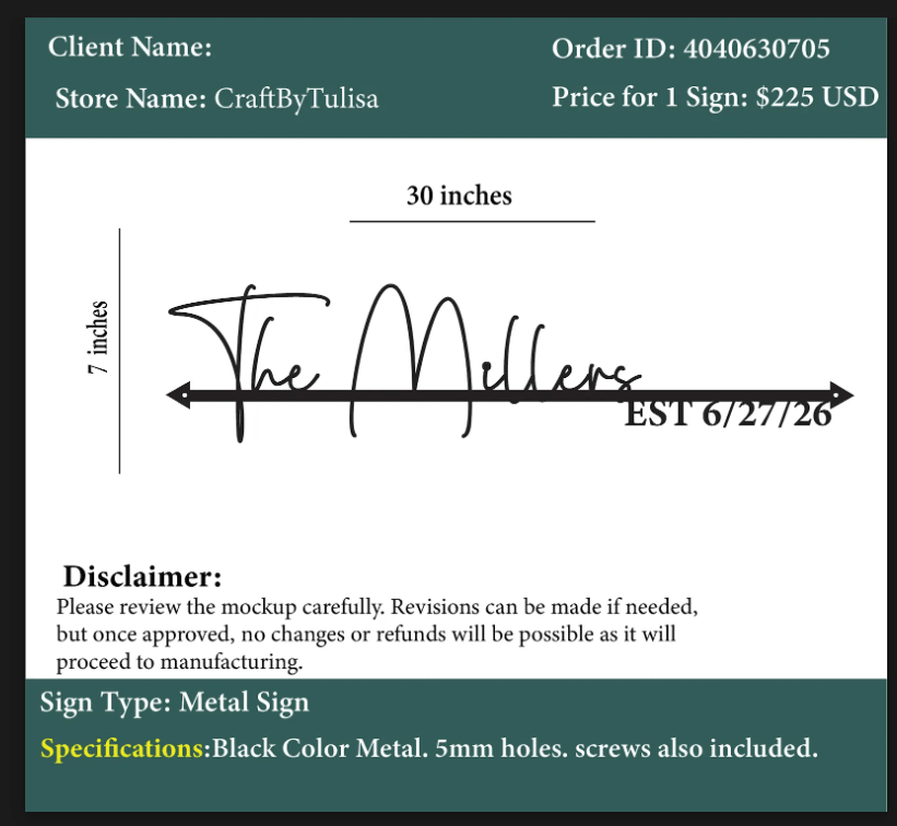 Metal sign - Scott - Custom Logo Sign - Metal sign - Scott