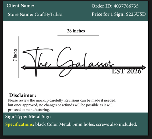 Metal Sign - Sydney - Custom Logo Sign - Metal Sign - Sydney